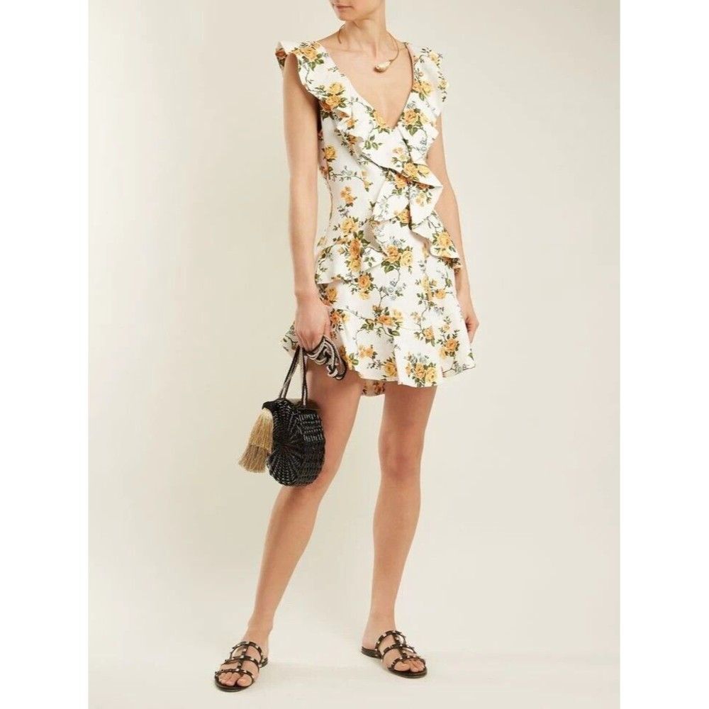 NWT. ZIMMERMANN Floral Print Mini Dress AU1 / US 6 - Picture 2 of 16